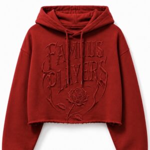 THORNED BLOOM CROP HOODIE